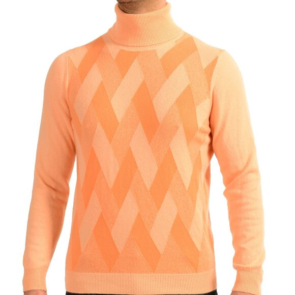 Malo Men's Gray 100% Cashmere Turtleneck Pullover Sweater US M IT 50 - Picture 1 of 7